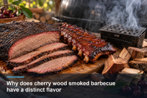 Why does cherry wood smoked barbecue have a distinct flavor