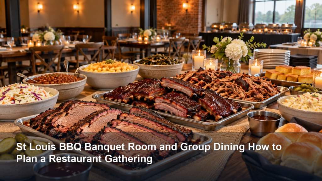 St Louis BBQ Banquet Room and Group Dining How to Plan a Restaurant Gathering